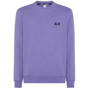 Sun68, Heren, Sweatshirts & Hoodies, Paars, Maat: M Katoen,