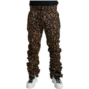 Dolce & Gabbana, Heren, Broeken, Veelkleurig, Maat: XS Katoen,