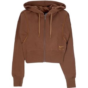 Nike, Dames, Sweatshirts & Hoodies, Bruin, Maat: L Fleece,