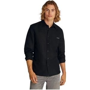 Calvin Klein - Long Sleeve Shirt - Zwart - Overhemd - Katoen