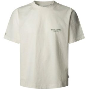 Pepe Jeans, Heren, Tops, Wit, Maat: L Katoen,