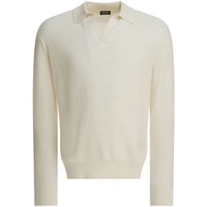 Zegna, Heren, Truien, Wit, Maat: XL Kasjmier,