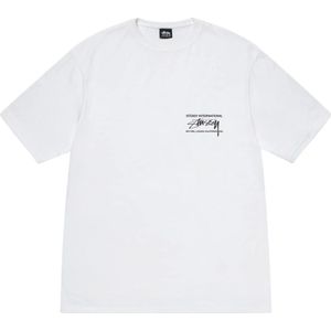 Stüssy, Heren, Tops, Wit, Maat: L Katoen,