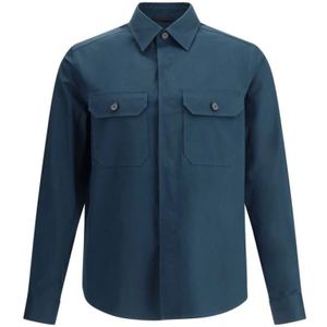Zegna - Katoenen Overhemd - Blauw - Heren