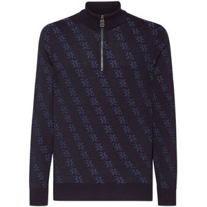 Billionaire, Heren, Truien, Blauw, Maat: 3XL Zijde,