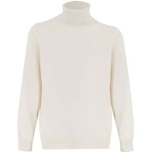 Brunello Cucinelli, Heren, Truien, Wit, Maat: XL Kasjmier,