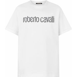 Roberto Cavalli, Heren, Tops, Wit, Maat: S Katoen,