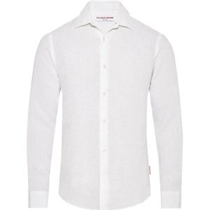 Orlebar Brown, Heren, Overhemden, Wit, Maat: L