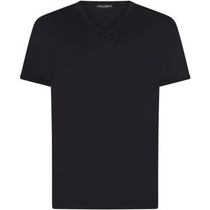 Dolce & Gabbana, Heren, Tops, Blauw, Maat: 2XL Katoen,