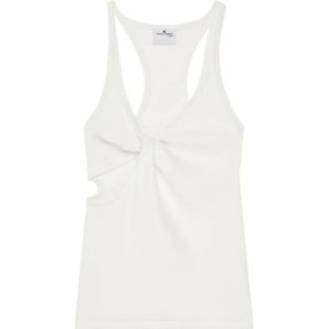 Courrèges, Dames, Tops, Wit, Maat: S Katoen,