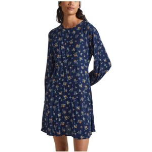 Pepe Jeans - PL953400 - Jurk - Marineblauw - Casual - Viscose - Lange Mouwen