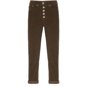 Dondup, Dames, Broeken, Bruin, Maat: W26 Leer,