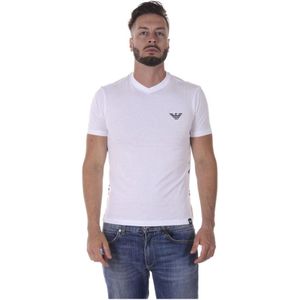 Armani Jeans, Heren, Tops, Wit, Maat: M Katoen,