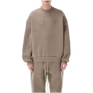 Fear Of God, Heren, Sweatshirts & Hoodies, Beige, Maat: M Fleece,