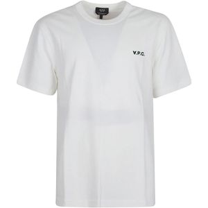 A.p.c., Heren, Tops, Wit, Maat: M Katoen,