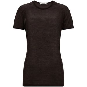 Ferragamo, Dames, Tops, Bruin, Maat: S Wol,