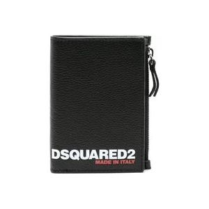 Dsquared2 Zwarte Portemonnees Collectie , Black , Heren , Maat: ONE Size