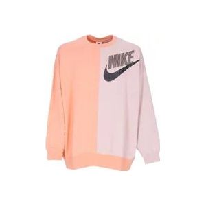 Nike Crimson Bliss/Pink Oxford Dance Crewneck Sweatshirt , Pink , Dames , Maat: XS