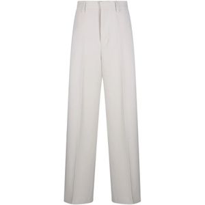 Ami Paris, Dames, Broeken, Beige, Maat: S Katoen,