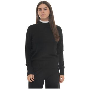 Emporio Armani Ea7, Dames, Truien, Zwart, Maat: L