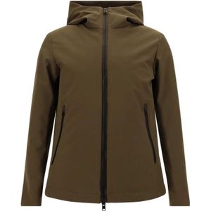 Woolrich - Pacific Soft Jacket - Capuchonjas - Bruin - Polyester