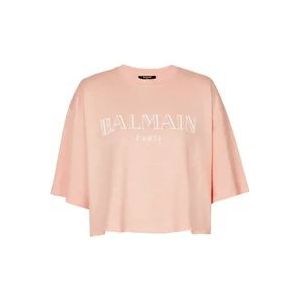 Balmain Vintage T-shirt , Orange , Dames , Maat: L