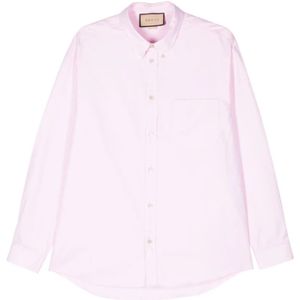 Gucci, Dames, Blouses & Shirts, Roze, Maat: 3XL Katoen,