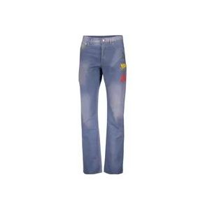 Dior Blauwe Denim Jeans met Rechte Pasvorm , Blue , Heren , Maat: W34