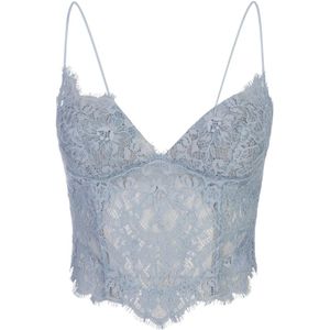 Ermanno Scervino, Dames, Tops, Blauw, Maat: XS Denim,