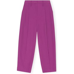 Ganni, Dames, Broeken, Paars, Maat: XS