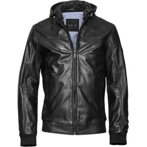 Bugatti, Heren, Jassen, Zwart, Maat: M Leer,