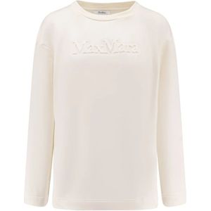 Max Mara, Dames, Tops, Wit, Maat: M Katoen,