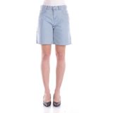 Dickies - Korte Broeken - Blauw - Dames - Katoen - Rits Knoop