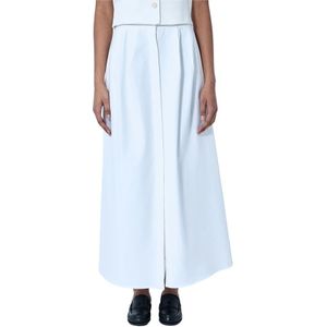 Max Mara, Dames, Rokken, Wit, Maat: S Katoen,