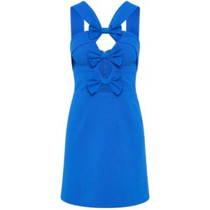 Rebecca Vallance, Dames, Jurken, Blauw, Maat: S Leer,