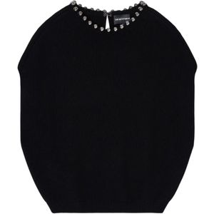 Emporio Armani, Dames, Truien, Zwart, Maat: XS Wol,