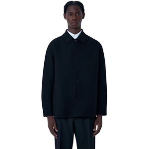 Jil Sander, Heren, Jassen, Zwart, Maat: M Wol,