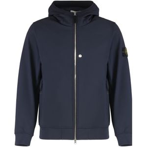 Stone Island, Heren, Sweatshirts & Hoodies, Blauw, Maat: XL Poliester,