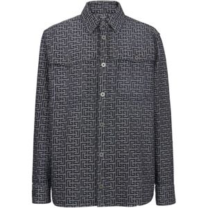 Balmain Gepersonaliseerd overhemd , Black , Heren , Maat: 2XL