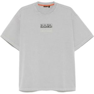 Napapijri, Heren, Tops, Grijs, Maat: XL