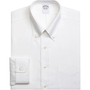 Brooks Brothers, Heren, Overhemden, Wit, Maat: M Katoen,