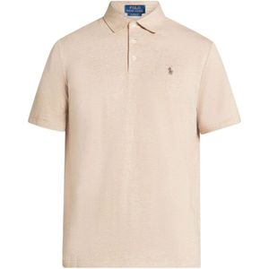 Ralph Lauren - Tops - Beige - Katoen - Polokraag - Korte Mouwen