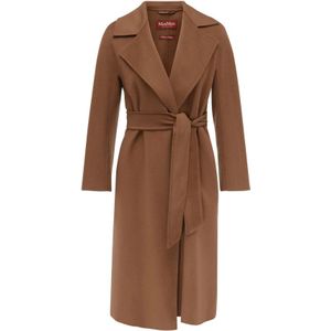 Max Mara Studio, Dames, Mantels, Bruin, Maat: XS