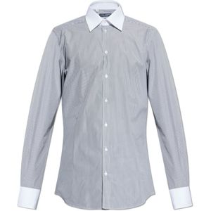 Dolce & Gabbana, Heren, Overhemden, Blauw, Maat: L Katoen,