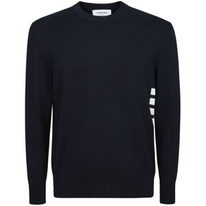 Thom Browne, Heren, Truien, Blauw, Maat: M Katoen,