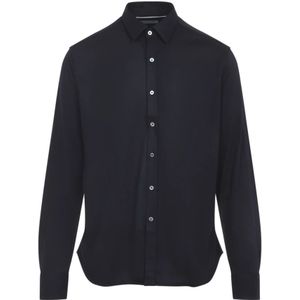 Canali, Heren, Overhemden, Blauw, Maat: M Wol,