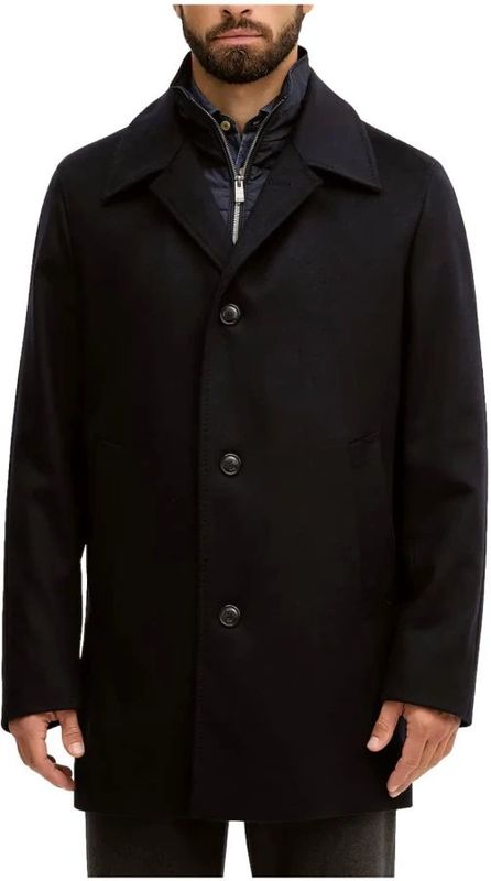 Hugo, Heren, Mantels, Zwart, Maat: M Wol,