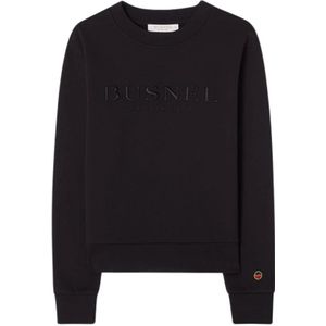 Busnel, Dames, Sweatshirts & Hoodies, Zwart, Maat: XS Katoen,
