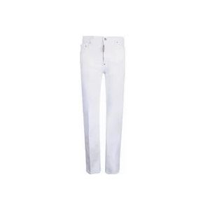 Dsquared2 Witte katoenen broek met logopatch , White , Heren , Maat: L