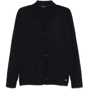 Brioni, Heren, Tops, Blauw, Maat: 2XL Wol,